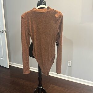 NWT Brown knit Bodysuit - Size Medium - Hot Miami Styles
